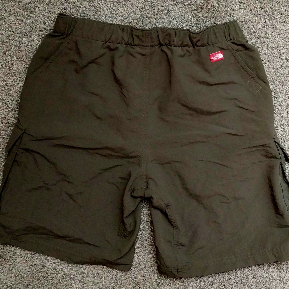 The North Face Olive Cargo Shorts with Elastic Waistband